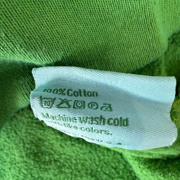 NWOT Made Some Souvenirs Logo Tourist Fleece Sweatshirt Green Size Small - Picture 7 of 9